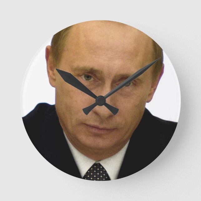 Putin Runde Wanduhr (Vorderseite)