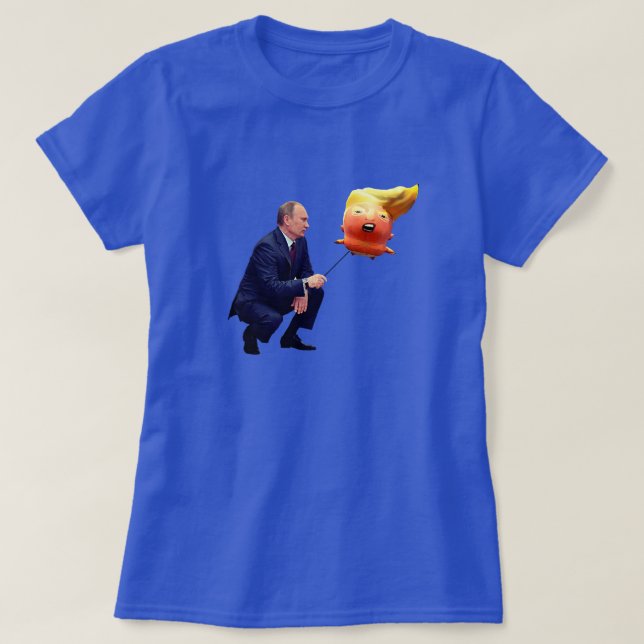 Putin spielt mit Trump Ballon T-Shirt (Design vorne)