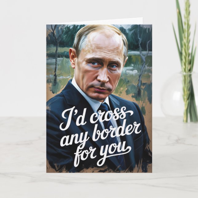 Putin Valentinstag Politische Satire Lustig Karte (Vorderseite)
