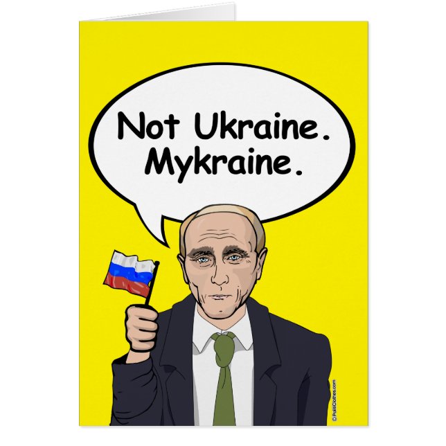 Putins Geburtstagskarte - nicht Ukraine - Mykraine (Vorne)