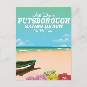 Putsborough Sands Beach Devon Reiseplakat Postkarte