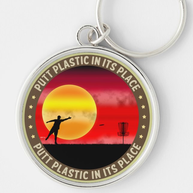 Putt-Kunststoff an seiner Stelle Schlüsselanhänger (Vorne)