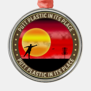 Putt-Kunststoff an seiner Stelle Silbernes Ornament