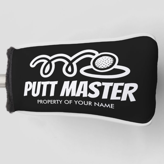 Putt Master Funny personalisierter Golfputter Golf Headcover (Vorderseite)