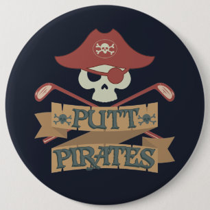 Putt Pirates Golfing Hobby Sports Button