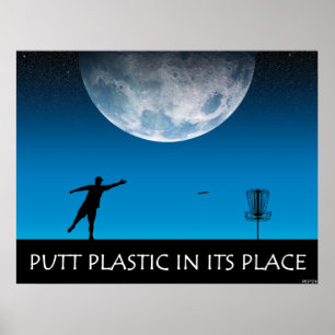 Putt Plastik an seiner Stelle Poster