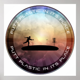 Putt Plastik an seiner Stelle Poster