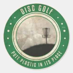 Putt Plastik an seiner Stelle Runder Aufkleber