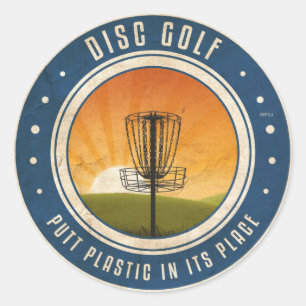Putt Plastik an seiner Stelle Runder Aufkleber