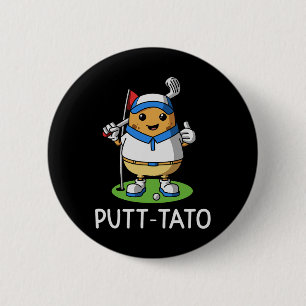 Putt-tato Golfierende Kartoffeln Kartoffel Lustige Button