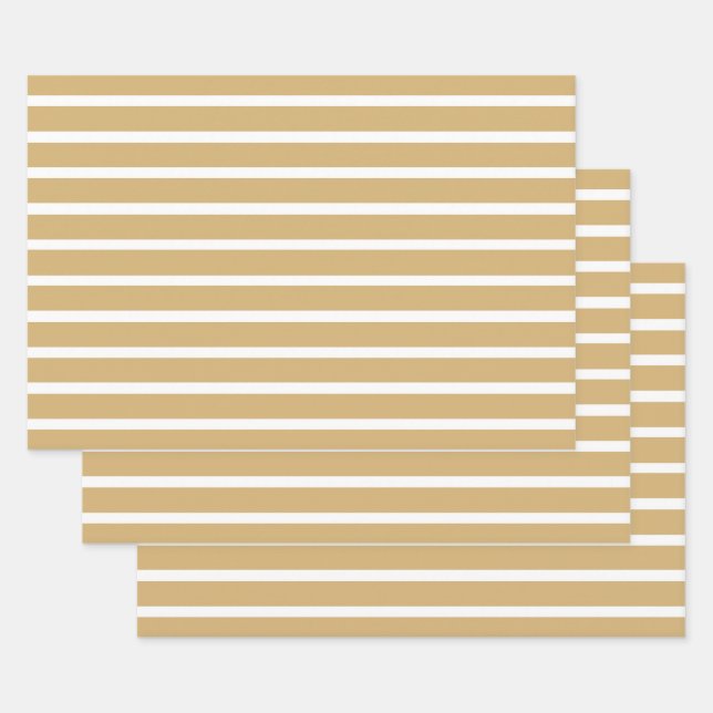 Putte neutrale Streifen Geschenkpapier Set (Set)