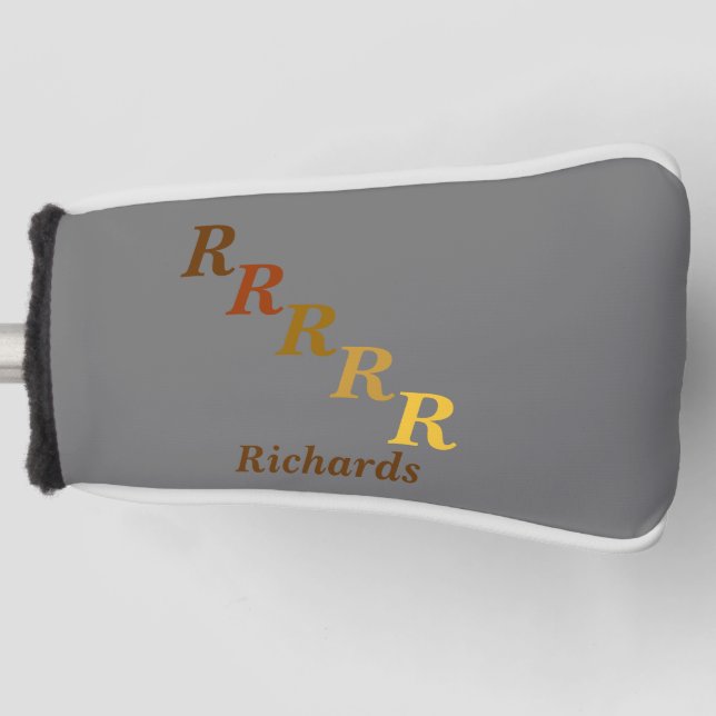 Putter Cover - Steppbriefe und Name Golf Headcover (Vorderseite)