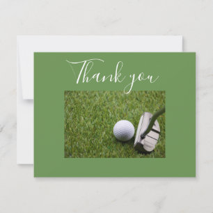 Putter mit Golfball Danke Karte