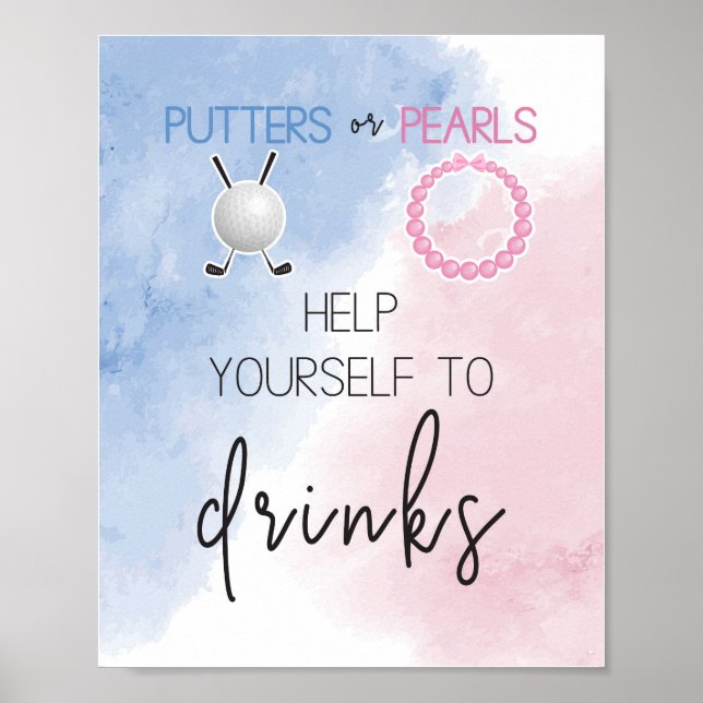 Putter oder Perlen Bedienen Sie sich am Getränkesc Poster (Vorne)