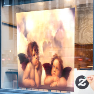 Putti Pair of Angels Fensteraufkleber