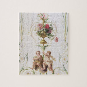 Putti unter Swags der Blumen und des Blätter Puzzle