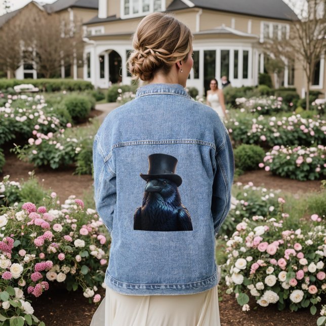 Puttin auf dem RItz Raven Tshirt Jeansjacke (Hochzeit Rückseite)