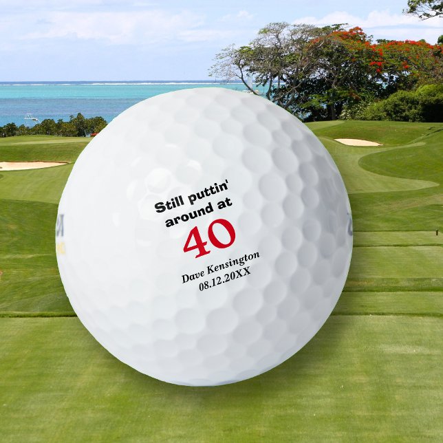 Puttin' ca. 40 Geburtstag Personalisiert Golfball (Von Creator hochgeladen)