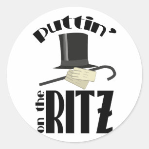 Puttin Ritz Runder Aufkleber