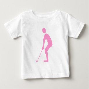 Putting - Pink Baby T-shirt