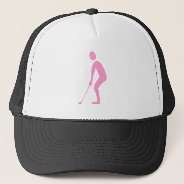 Putting - Pink Truckerkappe (Vorderseite)