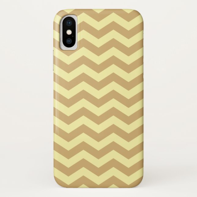 Putty Cream Neutral Chevrons Case-Mate iPhone Hülle (Rückseite)