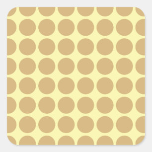 Putty Cream Neutral Dots Quadratischer Aufkleber