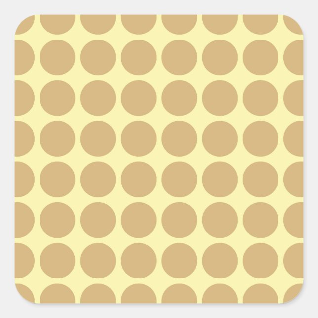 Putty Cream Neutral Dots Quadratischer Aufkleber (Vorderseite)