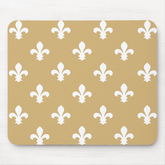 Putty Neutral Fleur de Lys Mousepad (Vorne)