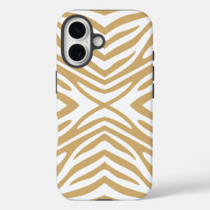 Putty Neutral Zebra iPhone 16 Hülle