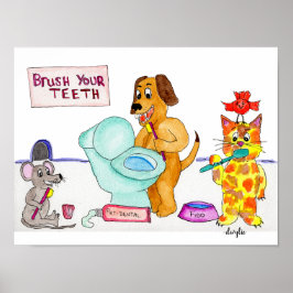 Putze deine Zähne Poster