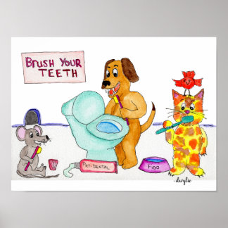 Putze deine Zähne Poster