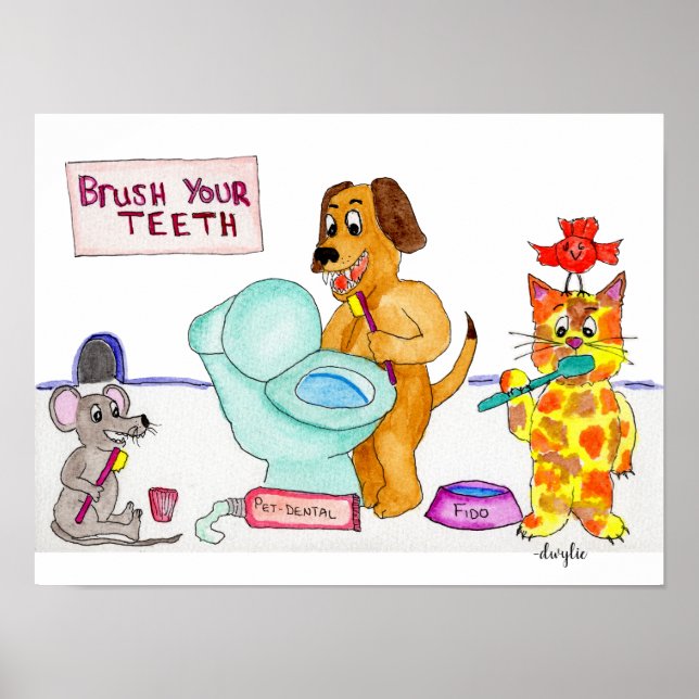 Putze deine Zähne Poster (Vorne)