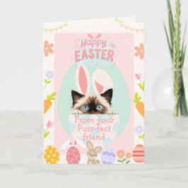 Putzfect Ragdoll Cat Bunny Oaster Karte