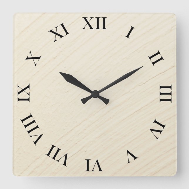 Putzhintergrund Quadratische Wanduhr (Vorderseite)