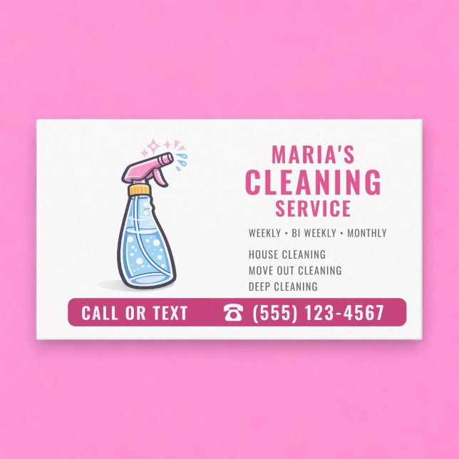 Putzservice Pink Maid Visitenkarte (Von Creator hochgeladen)