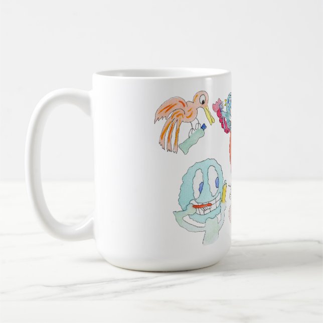 Putzt eure Zähne, kleine Monster! Kaffeetasse (Links)