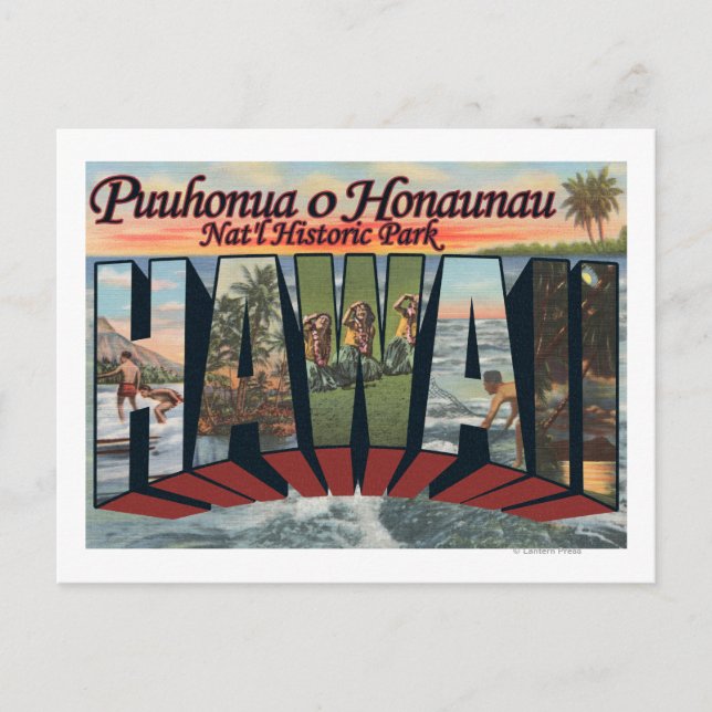 Puuhonua o Honaunau Park, Hawaii Postkarte (Vorderseite)