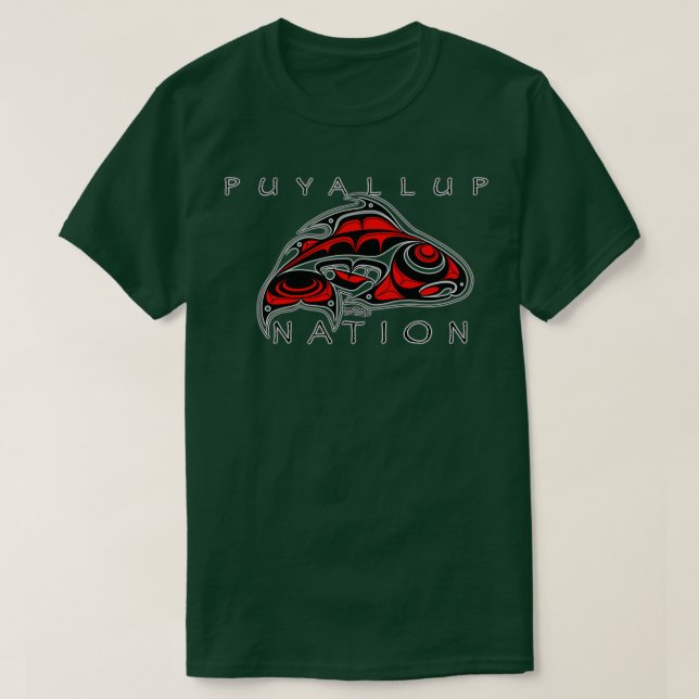 Puyallup Nation Lachs  T-Shirt (Design vorne)