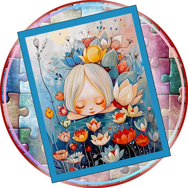 PUZZEL - Alle schönen Blumen (Kindgröße) Puzzle (A Jigsaw Puzzle entitled "All the Pretty Flowers"'. Several sizes and piece count available.)