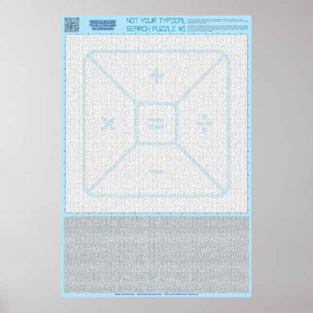 PUZZLE #1: Math Equations - Standard Poster (Vorne)