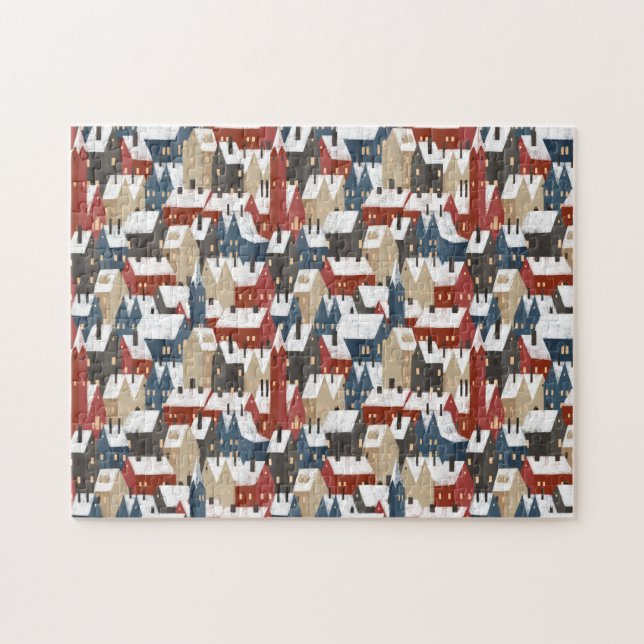 Puzzle (27,9 x 35,5 cm, 252 Stk.) - Winterhäuser (Horizontal)