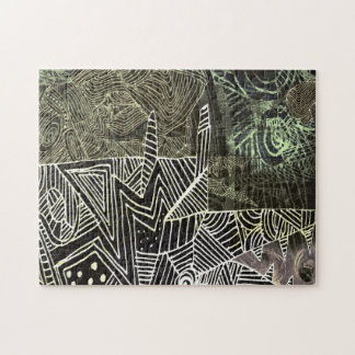 Puzzle "Abstrakt mit dem Wolf"
