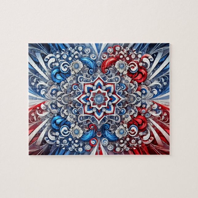 Puzzle abstrakt modernes Design Französische Farbe (Horizontal)