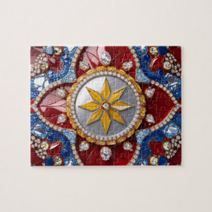 Puzzle abstrakt modernes Design kolumbianische Far