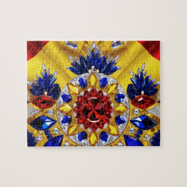 Puzzle abstrakt modernes Design Rumänien Farben (Horizontal)