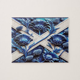 Puzzle abstrakt modernes Design Scottish Thistles