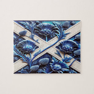 Puzzle abstrakt modernes Design Scottish Thistles