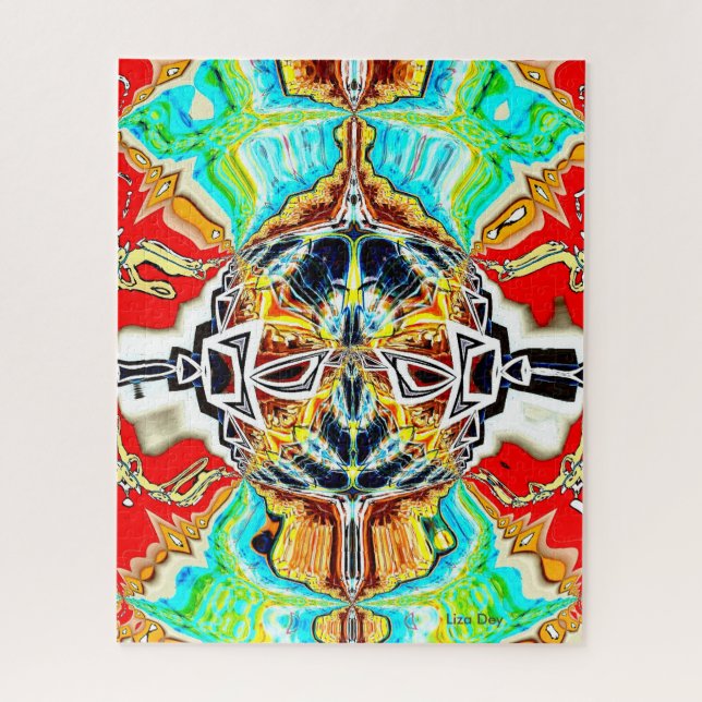 Puzzle abstrakt Red Explosion (Vertikal)