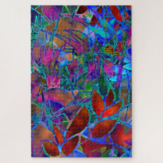 Puzzle Abstrakt verklebtes Glas